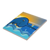narwhal tegeltje (Zijkant)