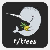 Narwhal Trees Sticker (Voorkant)