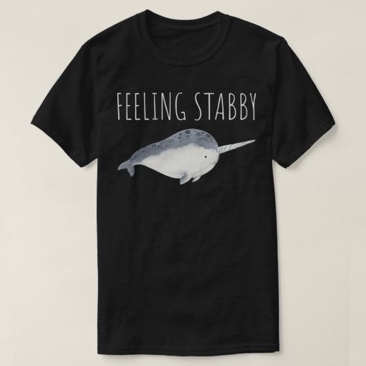 Narwhal Tshirt, met gevoel voor Stabby Funny Narwh T-shirt (Design voorkant)