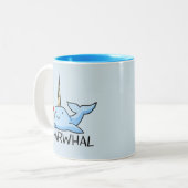 Narwhal Tweekleurige Koffiemok (Voorkant links)
