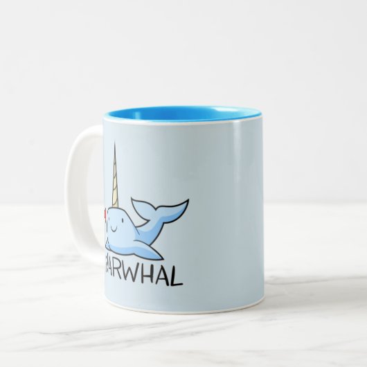 Narwhal Tweekleurige Koffiemok (Voorkant links)