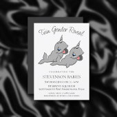 Narwhal Twins | Grey Chibi Cartoon Geslacht onthul Kaart