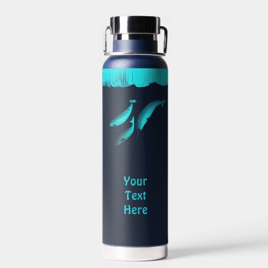 Narwhal Under The Ice Waterfles (Achterkant)