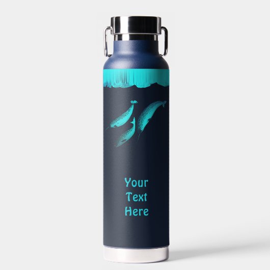 Narwhal Under The Ice Waterfles (Voorkant)