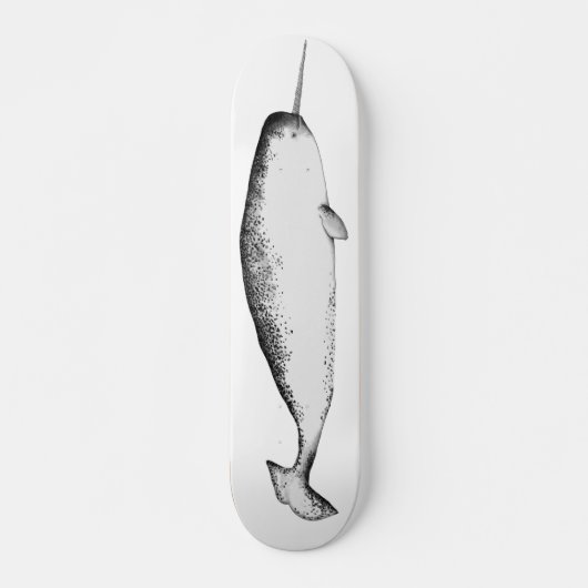 Narwhal Unicorn Magical Illustration Whale Art Persoonlijk Skateboard (Voorkant)