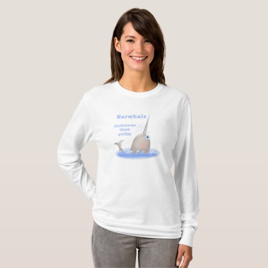 Narwhal Unicorn T-shirt (Voorkant volledig)