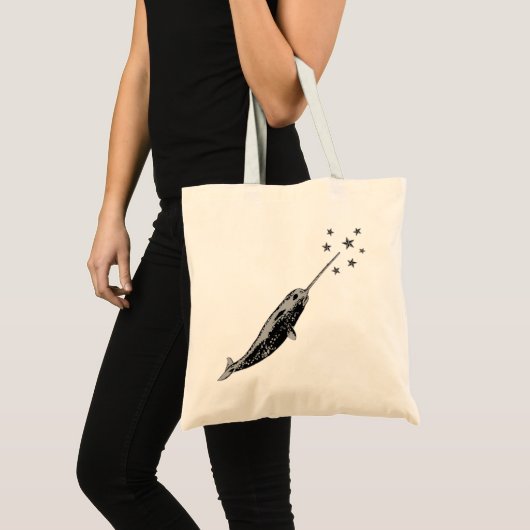Narwhal, Unicorn van de Zee canvas tas (Voorkant (product))
