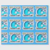 Narwhal Unicorn van het Zee Cadeaupapier (Vlak)