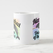Narwhal Unicorn van het Zee, Cute Rainbow Grote Koffiekop (Voorkant)