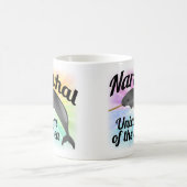Narwhal Unicorn van het Zee, Cute Rainbow Koffiemok (Center)