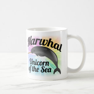 Narwhal Unicorn van het Zee, Cute Rainbow Koffiemok