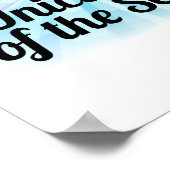 Narwhal Unicorn van het Zee, Cute Rainbow Poster (Hoek)