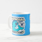 Narwhal Unicorn van het Zee Koffiemok (Voorkant links)