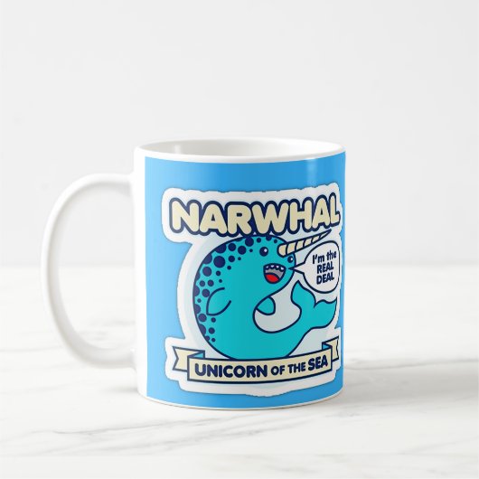 Narwhal Unicorn van het Zee Koffiemok (Links)