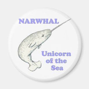 Narwhal unicorn van het zee magneet