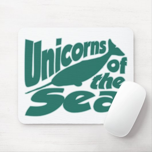 Narwhal Unicorn van het Zee Muismat (Met muis)