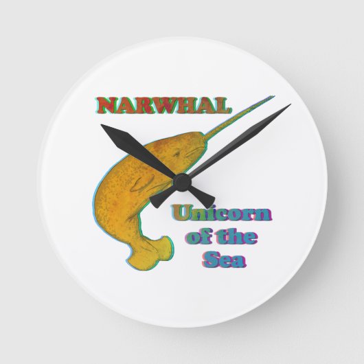 Narwhal - Unicorn van het Zee Ronde Klok (Voorkant)