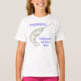 Narwhal unicorn van het zee t-shirt