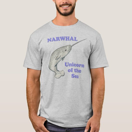 Narwhal unicorn van het zee t-shirt (Voorkant)