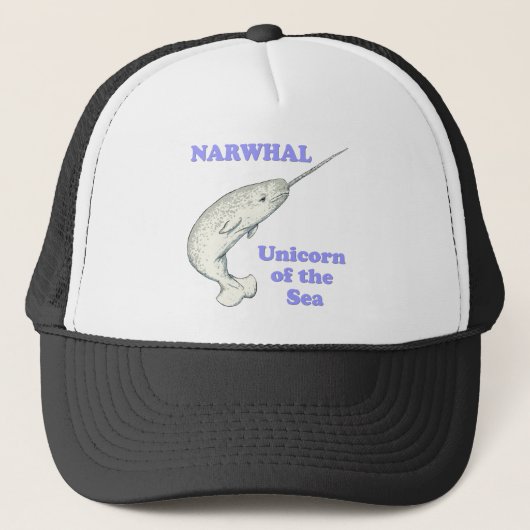 Narwhal unicorn van het zee trucker pet (Voorkant)