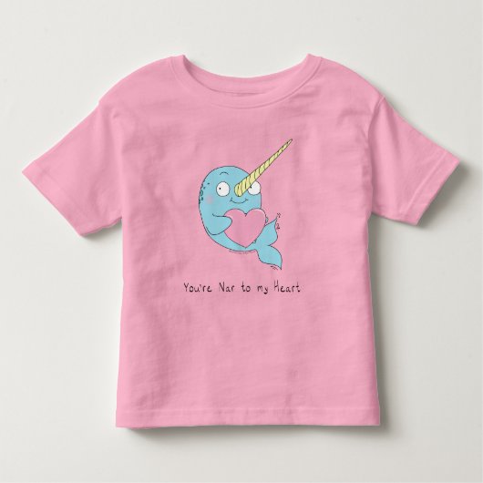 Narwhal Valentijnsdag Kinderen Kinder Shirts (Voorkant)