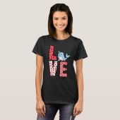 Narwhal Valentines Day Love Valentine Cute Hearts T-shirt (Voorkant volledig)