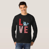 Narwhal Valentines Day Love Valentine Cute Hearts T-shirt (Voorkant volledig)