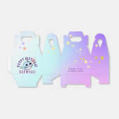 Narwhal verjaardag gepersonaliseerd met ballon bedankdoosjes (Uitgevouwen)