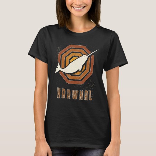 Narwhal Vintage Retro Classic Animal Love T-shirt (Voorkant)