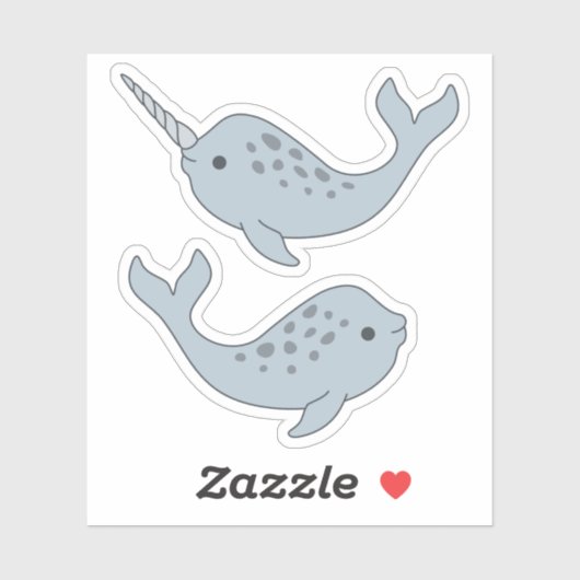 Narwhal Vinyl Stickers (Vel)