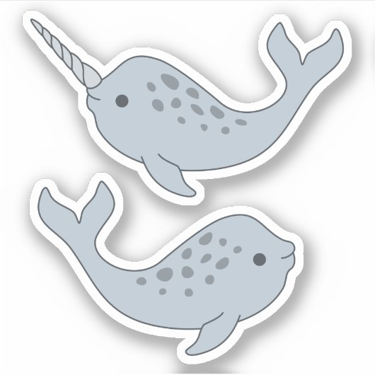 Narwhal Vinyl Stickers (Voorkant)