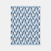 Narwhal Waves Allover Print Fleece Deken (Voorkant)