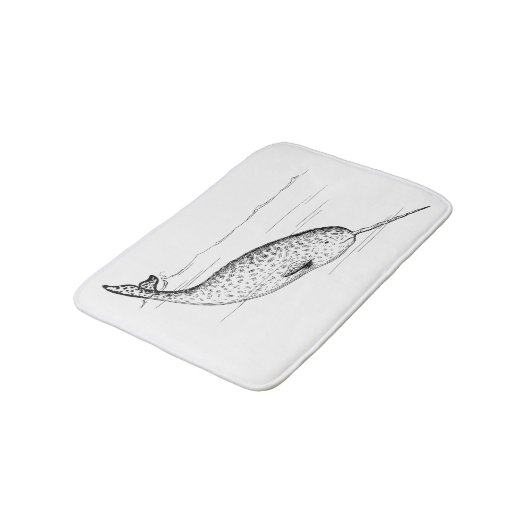 Narwhal Whale Badmat (Gekanteld)