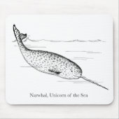 Narwhal Whale Unicorn van het Zee Muismat (Voorkant)