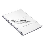 Narwhal Whale Unicorn van het Zee Notitieboek (Rechterzijde)
