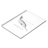 Narwhal Whale Unicorn van het Zee Notitieboek (Linkerzijde)