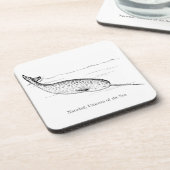 Narwhal Whale Unicorn van het Zee Onderzetter (Linkerzijde)