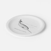 Narwhal Whale Unicorn van het Zee Papieren Bordje (Gekanteld)