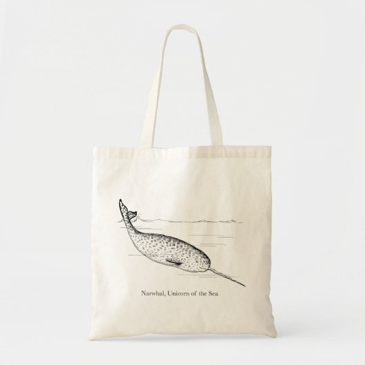 Narwhal Whale Unicorn van het Zee Tote Bag (Voorkant)