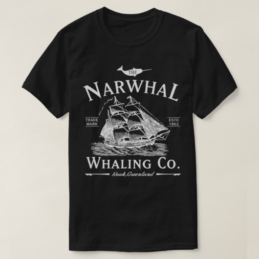 Narwhal Whaling Co. T-shirt (Design voorkant)