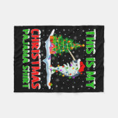 Narwhal Xmas Tree Lights This Is My Christmas Paja Fleece Deken (Voorkant (Horizontaal))