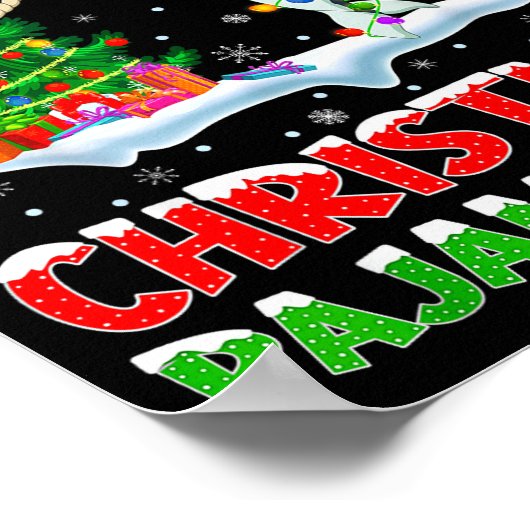 Narwhal Xmas Tree Lights This Is My Christmas Paja Poster (Hoek)