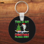 Narwhal Xmas Tree Lights This Is My Christmas Paja Sleutelhanger (Voorkant)
