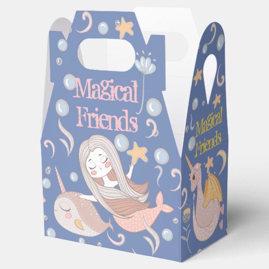 Narwhal Zeemeermin Eenhoorn Dragon Fantasy Party Bedankdoosjes (Geopend)