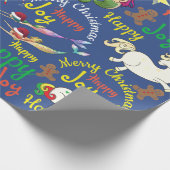 Narwhal, Zeemeermin, Eicorn, kerstmis Cadeaupapier (Hoek)