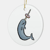narwhale en donut keramisch ornament (Links)