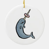 narwhale en donut keramisch ornament (Achterkant)