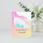 Narwhale Ombre Baby shower Ombré Briefkaart (Staand voorkant)