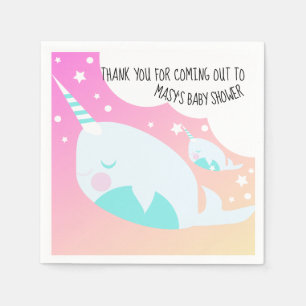 Narwhale Ombre Baby shower Ombré Servet
