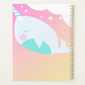 Narwhale Ombre Baby shower Pastel Planner (Achterkant)